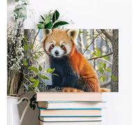 ERSTSNCK Little Red Panda Wall Decor For Living Room Large Canvas Wall Art For Bedroom Modern Office Pictures Wall Artwork Landscape Paintings Canvas Art Prints Home Decorations 12x08inch(30x20cm)