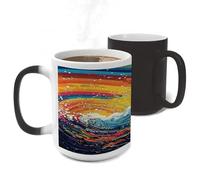 ERSTSNCK Lively Sea View Color Changing Mug Heat Changing Coffee Mug Funny Magic Cup Heat Sensitive Travel Mugs Novelty Coffee Cups Personalized Customized Gift for Men Women 11 Oz