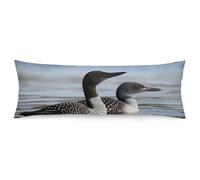 ERSTSNCK Loon Birds Body Pillow Pillowcase 20"x54" Lumbar Throw Pillow Covers with Hidden Zipper Breathable & Cozy Full Long Bodypillow Case Cover for Sleeping Bedroom Couch Sofa Decor