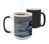 ERSTSNCK Loon Birds Color Changing Mug Heat Changing Coffee Mug Funny Magic Cup Heat Sensitive Travel Mugs Novelty Coffee Cups Personalized Customized Gift for Men Women 11 Oz