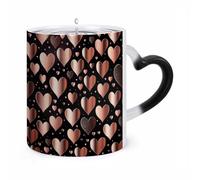 ERSTSNCK Love Heart Color Changing Mug Heat Changing Coffee Mugs Funny Magic Cup Heat Sensitive Travel Mug Novelty Coffee Cups Personalized Customized Gift Idea for Men & Women 11 Oz