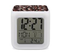 ERSTSNCK Love Heart Night Light Alarm Clock LED Display Alarms for Bedroom Smart Digital Alarm Clock Wtih 7 Colorful Ambient Lights Sleep Timer for Heavy Sleepers Simple Operation