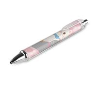 ERSTSNCK Lovely Cat Pattern Black Ballpoint Pens Fine Point (0.5mm) Black Ink Pen Retractable Ball Point Pens with Comfortable Full Grip for Journaling, And Office Writing Ideal 1 PCS