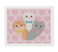 ERSTSNCK Lovely Cat Pattern Diamond Painting Kits for Adults 16"x20" 5D Diamond Art Kits for Beginners DIY Full Drill Round Diamonds Gem Art Crafts Painting for Home Wall Decor