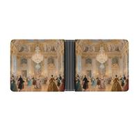ERSTSNCK Luxurious Palace Ball Wallet for Men Bifold Rfid Blocking Slim Money Clip Front Pocket Wallet Card Holder