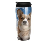 ERSTSNCK Lying on The Beach 12 Oz Travel Coffee Mug Vacuum Insulated Travel Mug Leakproof Cup with Lid Reusable Coffee Tumbler for Hot And Cold Drinks, Gift for Men And Women