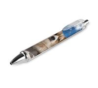 ERSTSNCK Lying on The Beach Black Ballpoint Pens Fine Point (0.5mm) Black Ink Pen Retractable Ball Point Pens with Comfortable Full Grip for Journaling, And Office Writing Ideal 1 PCS
