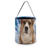 ERSTSNCK Lying on The Beach Halloween Candy Buckets Reusable Tote Candy Bag - Trick Or Treat Goody Bag with Handles