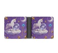 ERSTSNCK Magic World Wallet for Men Bifold Rfid Blocking Slim Money Clip Front Pocket Wallet Card Holder