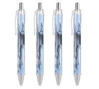 ERSTSNCK Male Red Deer Black Ballpoint Pens Fine Point (0.5mm) Black Ink Pen Retractable Ball Point Pens with Comfortable Full Grip for Journaling, And Office Writing Ideal 4 PCS