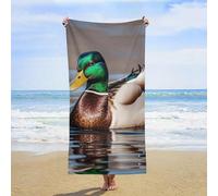 ERSTSNCK Mallard Duck Beach Towel Oversized 31" X 63" Absorbent Towels Quick Dry Pool Towel Lightweight Bath Towels Sandproof Beach Blanket for Gym Swimming Sports Travel Gifts