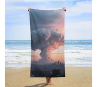 ERSTSNCK Mammatus Cloud Formation Beach Towel Oversized 31" X 63" Absorbent Towels Quick Dry Pool Towel Lightweight Bath Towels Sandproof Beach Blanket for Gym Swimming Sports Travel Gifts