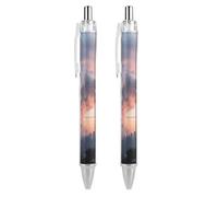 ERSTSNCK Mammatus Cloud Formation Black Ballpoint Pens Fine Point (0.5mm) Black Ink Pen Retractable Ball Point Pens with Comfortable Full Grip for Journaling, And Office Writing Ideal 2 PCS