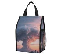 ERSTSNCK Mammatus Cloud Formation Insulated Lunch Bag Leakproof Insulated Cooler Bags Reusable Cooler Tote Foldable Lunchbox for Adult Women Men for Work Travel Picnic