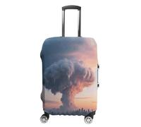 ERSTSNCK Mammatus Cloud Formation Luggage Suitcase Covers Elastic Washable Cute Luggage Protector Travel Suitcase Protective Cover For Adult (Fit 19-32 Inch Luggages), white, Small, Mammatus Cloud
