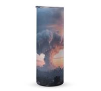 ERSTSNCK Mammatus Cloud Formation Tumbler with Lid And Straw, 20 Oz Slim Stainless Steel Water Bottle Travel Coffee Mug Double Wall Insulated Cup Gifts for Women Men