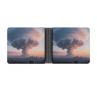 ERSTSNCK Mammatus Cloud Formation Wallet for Men Bifold Rfid Blocking Slim Money Clip Front Pocket Wallet Card Holder