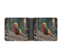 ERSTSNCK Mandarin Duck Wallet for Men Bifold Rfid Blocking Slim Money Clip Front Pocket Wallet Card Holder