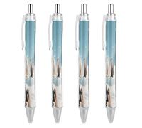 ERSTSNCK Many Animals Selfie Black Ballpoint Pens Fine Point (0.5mm) Black Ink Pen Retractable Ball Point Pens with Comfortable Full Grip for Journaling, And Office Writing Ideal 4 PCS
