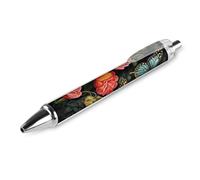 ERSTSNCK Many Beautiful Butterflies Black Ballpoint Pens Fine Point (0.5mm) Black Ink Pen Retractable Ball Point Pens with Comfortable Full Grip for Journaling, And Office Writing Ideal 1 PCS
