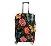 ERSTSNCK Many Beautiful Butterflies Luggage Suitcase Covers Elastic Washable Cute Luggage Protector Travel Suitcase Protective Cover For Adult (Fit 19-32 Inch Luggages) X-Large, white, XL, Many