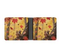 ERSTSNCK Maple Leaf Fall Wallet for Men Bifold Rfid Blocking Slim Money Clip Front Pocket Wallet Card Holder