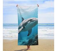 ERSTSNCK Marine Animal Beach Towel Oversized 31" X 63" Absorbent Towels Quick Dry Pool Towel Lightweight Bath Towels Sandproof Beach Blanket for Gym Swimming Sports Travel Gifts