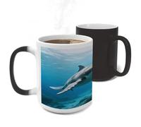 ERSTSNCK Marine Animal Color Changing Mug Heat Changing Coffee Mug Funny Magic Cup Heat Sensitive Travel Mugs Novelty Coffee Cups Personalized Customized Gift for Men Women 11 Oz