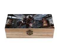 ERSTSNCK Mechanical Creature Wooden Storage Box Elegant Retro Jewelry Box with Hinged Lid Decorative Keepsake Boxes Decor Handmade Organizer Boxes for Wedding, Party, Gift, Diy Craft, Home Decor