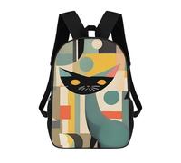 ERSTSNCK Mid-Century Modern Art Cat Laptop Backpack for Travel Work Cute Bookbag Computer Backpack Casual Daypack