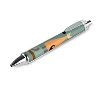 ERSTSNCK Mid-Century Modern Art Cats Black Ballpoint Pens Fine Point (0.5mm) Black Ink Pen Retractable Ball Point Pens with Comfortable Full Grip for Journaling, And Office Writing Ideal 1 PCS