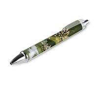ERSTSNCK Monarch Caterpillar Black Ballpoint Pens Fine Point (0.5mm) Black Ink Pen Retractable Ball Point Pens with Comfortable Full Grip for Journaling, And Office Writing Ideal 1 PCS