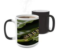 ERSTSNCK Monarch Caterpillar Color Changing Mug Heat Changing Coffee Mug Funny Magic Cup Heat Sensitive Travel Mugs Novelty Coffee Cups Personalized Customized Gift for Men Women 11 Oz