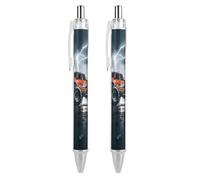 ERSTSNCK Monster Truck Black Sky Roar Black Ballpoint Pens Fine Point (0.5mm) Black Ink Pen Retractable Ball Point Pens with Comfortable Full Grip for Journaling, And Office Writing Ideal 2 PCS