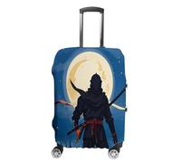 ERSTSNCK Moonlight Watercolor Style Ninja Luggage Suitcase Covers Elastic Washable Cute Luggage Protector Travel Suitcase Protective Cover For Adult (Fit 19-32 Inch Luggages), white, L, Moonlight