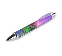 ERSTSNCK Neon Flamingo Pattern Black Ballpoint Pens Fine Point (0.5mm) Black Ink Pen Retractable Ball Point Pens with Comfortable Full Grip for Journaling, And Office Writing Ideal 1 PCS