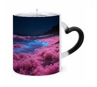 ERSTSNCK Noctiluca Bloom Color Changing Mug Heat Changing Coffee Mugs Funny Magic Cup Heat Sensitive Travel Mug Novelty Coffee Cups Personalized Customized Gift Idea for Men & Women 11 Oz