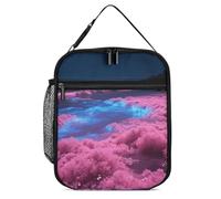 ERSTSNCK Noctiluca Bloom Lunch Bag for Adults Reusable Insulated Lunchbox Leakproof Small Lunch Box Tote for Men & Women Portable Food Cooler Bag for Work, Office, Picnics