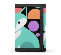 ERSTSNCK Noctiluca Bloom Trifold Wallet Front Pocket Coin Purse - Slim Credit Card Holder for Men & Women, Colorful Fox Art, One Size, Classic