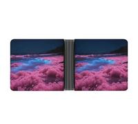 ERSTSNCK Noctiluca Bloom Wallet for Men Bifold Rfid Blocking Slim Money Clip Front Pocket Wallet Card Holder