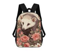 ERSTSNCK Opossum And Roses Laptop Backpack for Travel Work Cute Bookbag Computer Backpack Casual Daypack