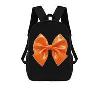 ERSTSNCK Orange Bow Laptop Backpack for Travel Work Cute Bookbag Computer Backpack Casual Daypack