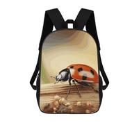 ERSTSNCK Orange Ladybug on Beige Background Laptop Backpack for Travel Work Cute Bookbag Computer Backpack Casual Daypack
