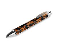 ERSTSNCK Orange Monarch Butterflies Black Ballpoint Pens Fine Point (0.5mm) Black Ink Pen Retractable Ball Point Pens with Comfortable Full Grip for Journaling, And Office Writing Ideal 1 PCS
