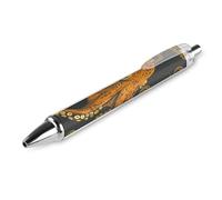 ERSTSNCK Orange Octopus Pattern Black Ballpoint Pens Fine Point (0.5mm) Black Ink Pen Retractable Ball Point Pens with Comfortable Full Grip for Journaling, And Office Writing Ideal 1 PCS