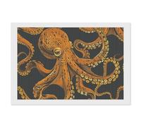 ERSTSNCK Orange Octopus Pattern Diamond Painting Kits for Adults 8"x12" 5D Diamond Art Kits for Beginners DIY Full Drill Round Diamonds Gem Art Crafts Painting for Home Wall Decor