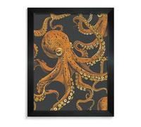 ERSTSNCK Orange Octopus Pattern Diamond Painting Kits for Adults Blackwood 40 * 50cm 5D Diamond Art Kits for Beginners Large DIY Full Drill Round Diamonds Gem Art Crafts Painting for Home Wall Decor