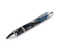 ERSTSNCK Orca Killer Whale Black Ballpoint Pens Fine Point (0.5mm) Black Ink Pen Retractable Ball Point Pens with Comfortable Full Grip for Journaling, And Office Writing Ideal 1 PCS