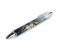 ERSTSNCK Owl Black Ballpoint Pens Fine Point (0.5mm) Black Ink Pen Retractable Ball Point Pens with Comfortable Full Grip for Journaling, And Office Writing Ideal 1 PCS
