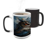 ERSTSNCK Owl Color Changing Mug Heat Changing Coffee Mug Funny Magic Cup Heat Sensitive Travel Mugs Novelty Coffee Cups Personalized Customized Gift for Men Women 11 Oz